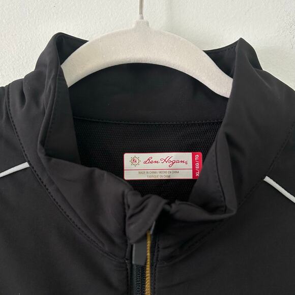 Ben Hogan Men's Performance Golf Full Zip Lightweight Black Jacket XL New - Picture 2 of 10